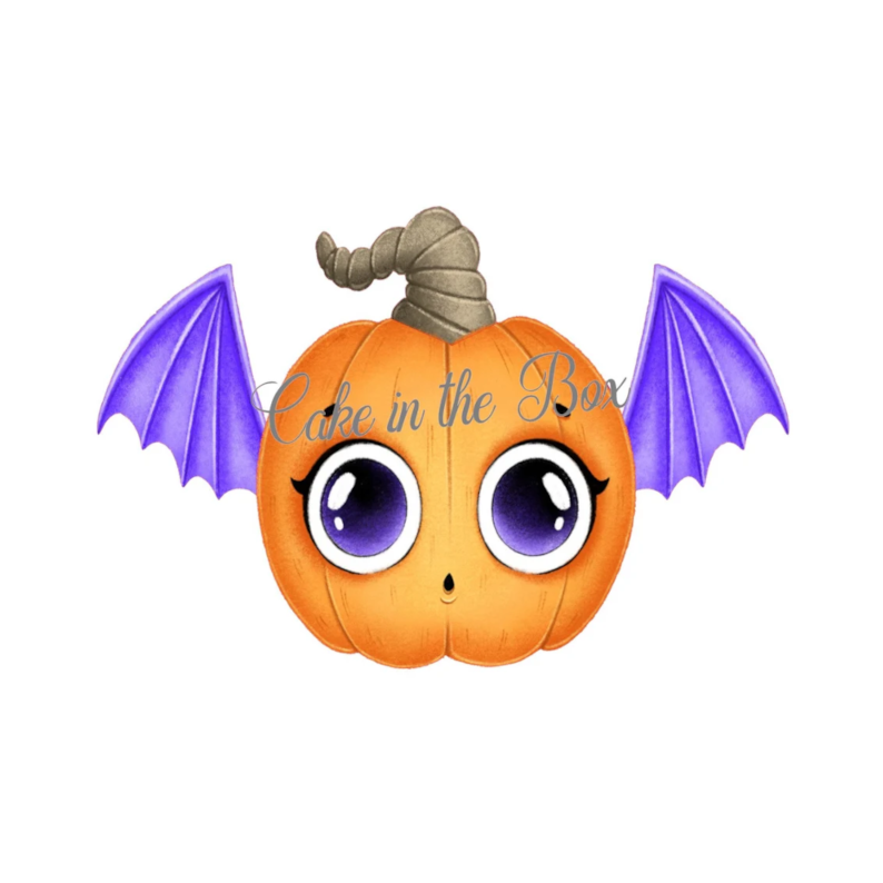 Cute Pumpkin with Wings Cookie Cutter