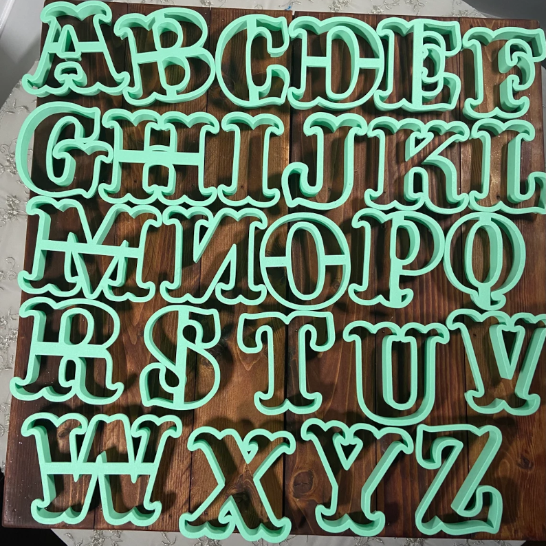 Flower Font Cookie Cutter